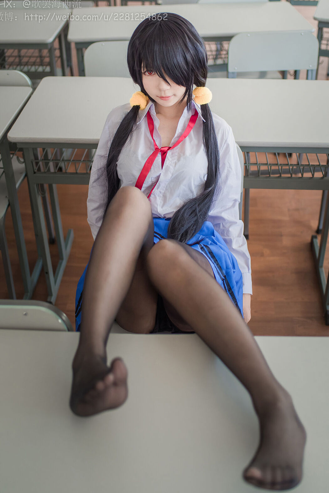 Coser@白金Saki – 制服黑丝 Cover Photo