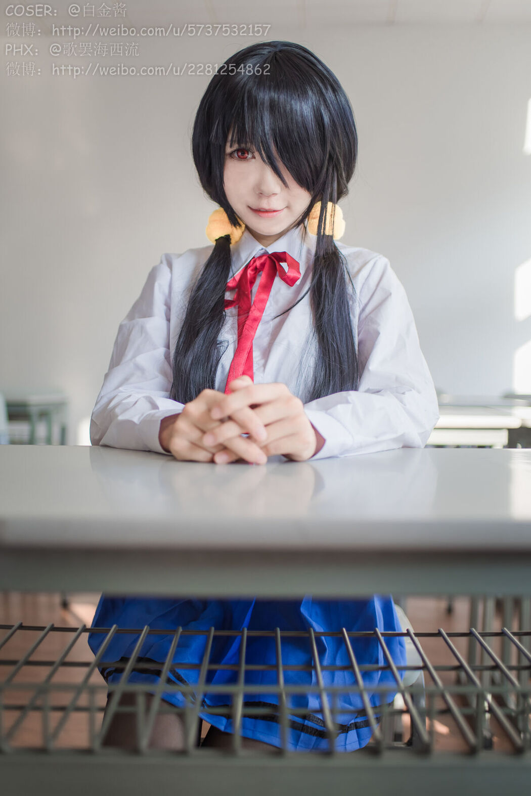 Coser@白金Saki – 制服黑丝