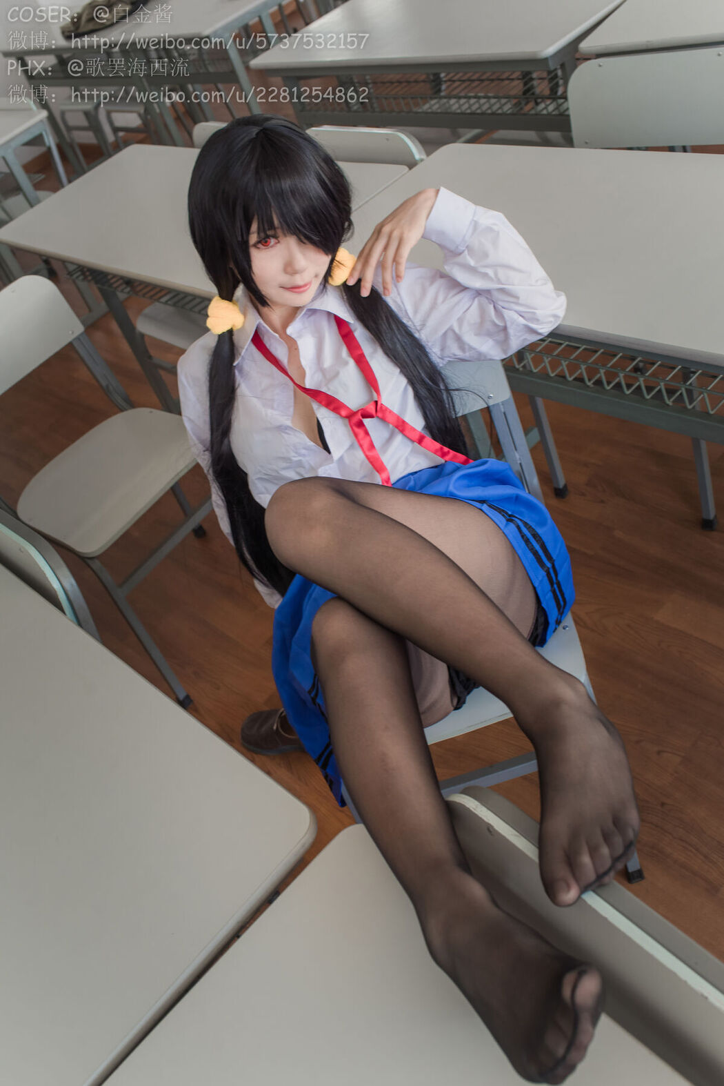 Coser@白金Saki – 制服黑丝