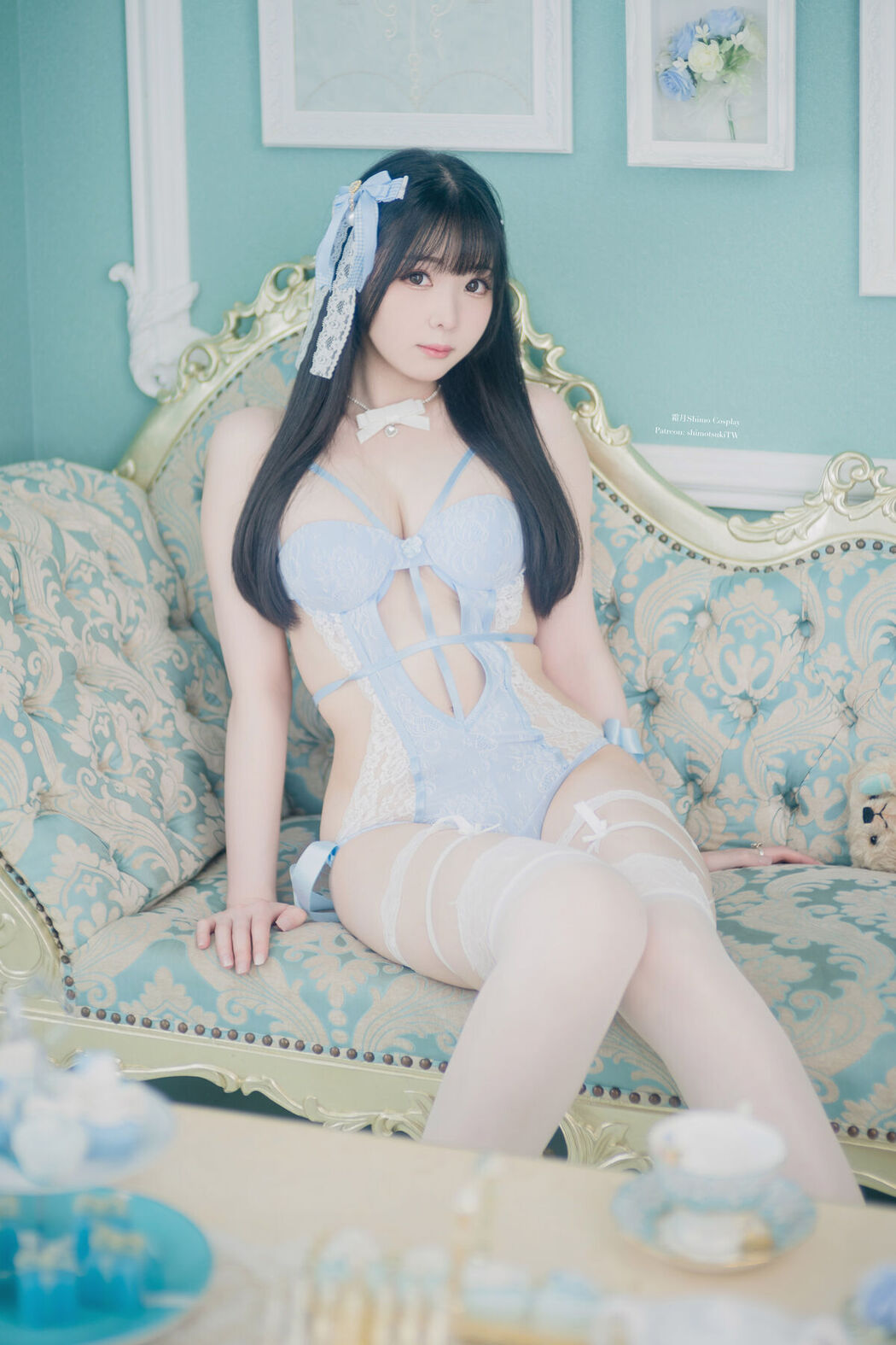 Coser@霜月shimo – Blue Lingerie