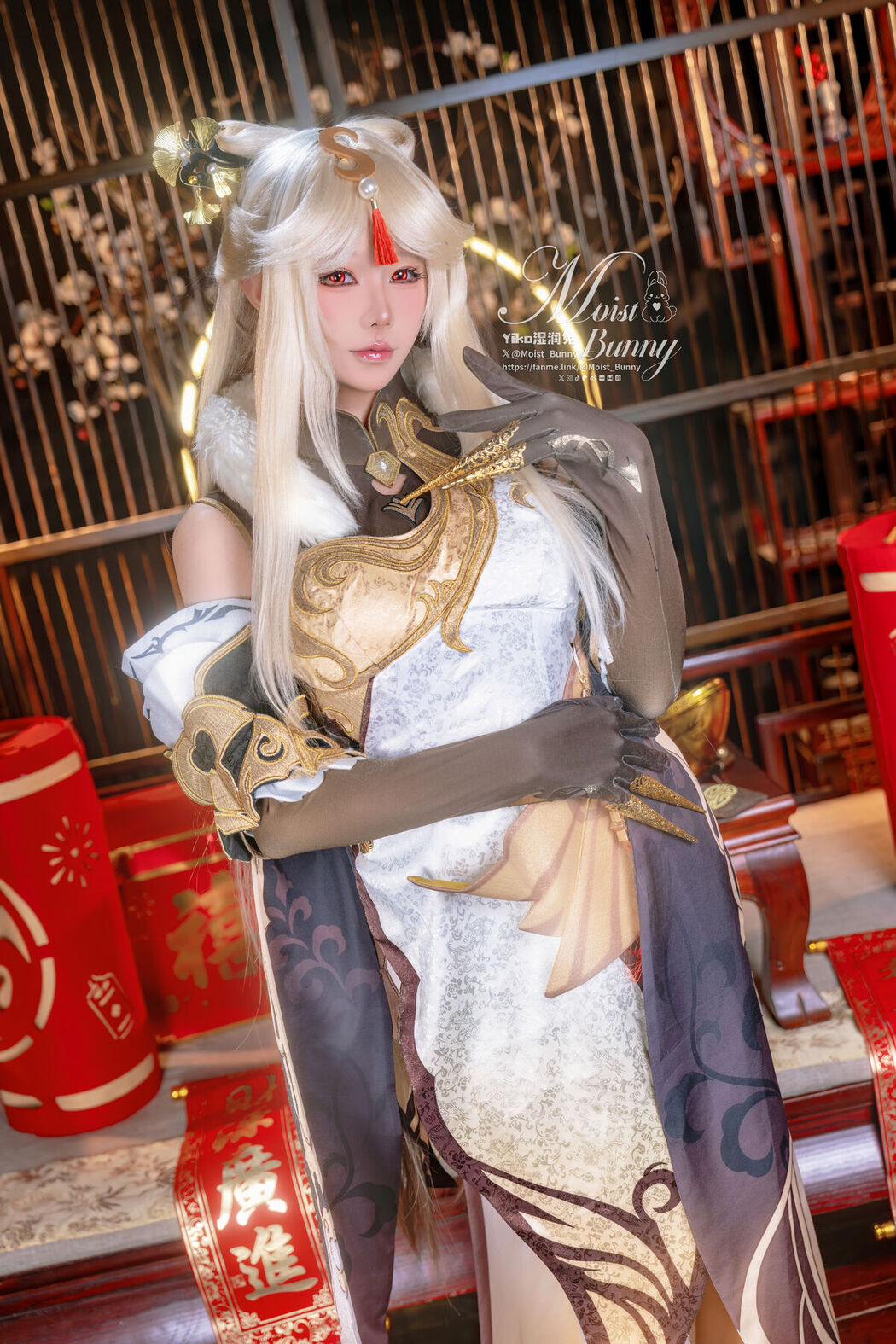 Coser@黏黏团子兔 – 金蛇来财 凝光贺岁 Good Night Kiss