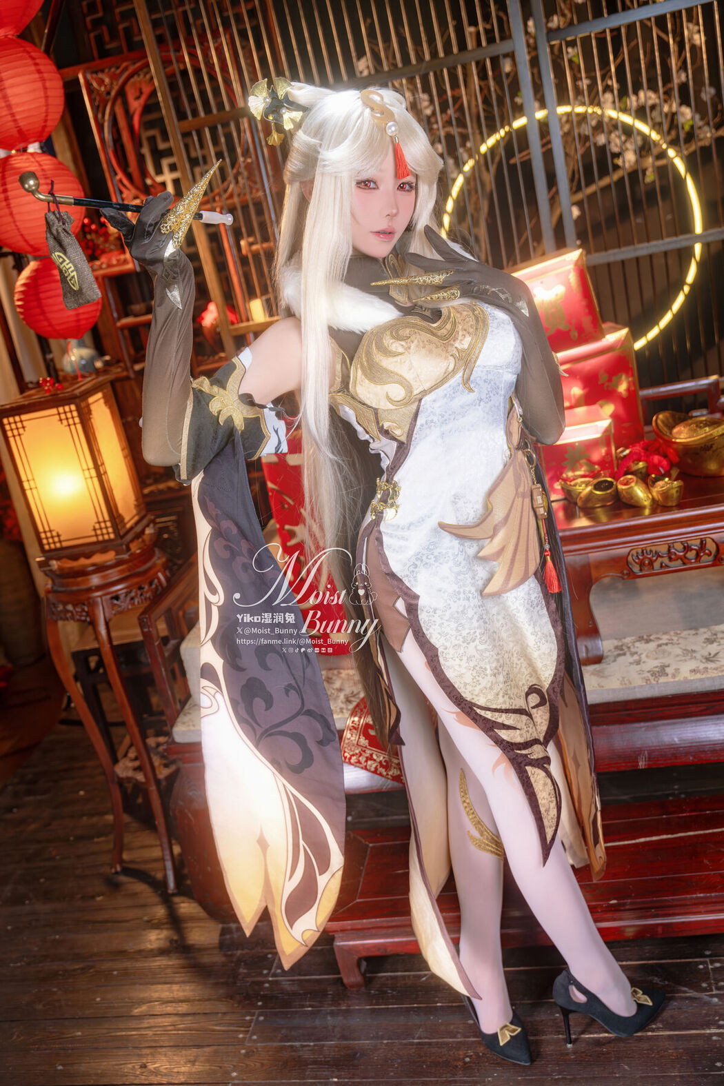 Coser@黏黏团子兔 – 金蛇来财 凝光贺岁 Good Night Kiss