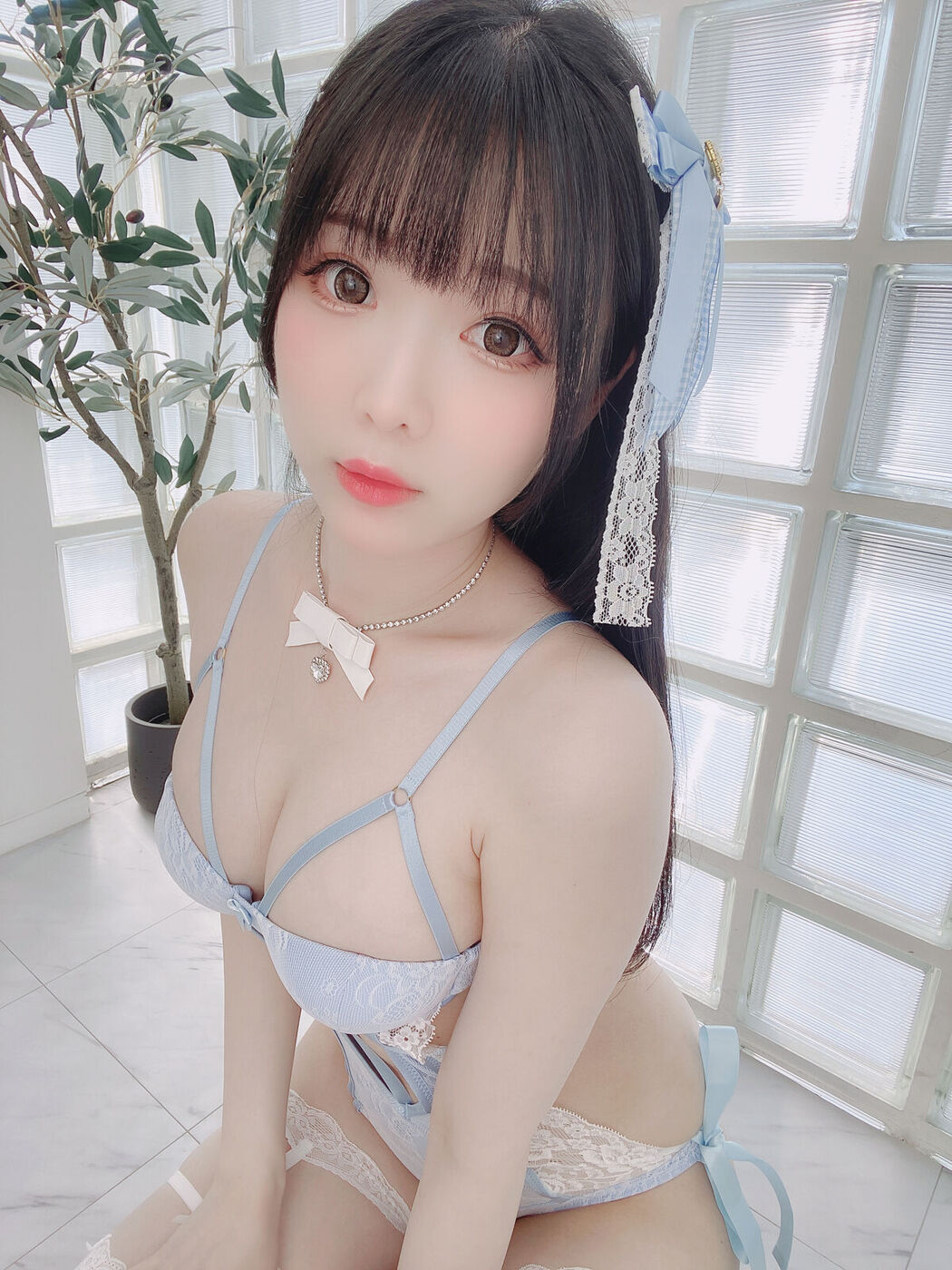 Coser@霜月shimo – Blue Lingerie