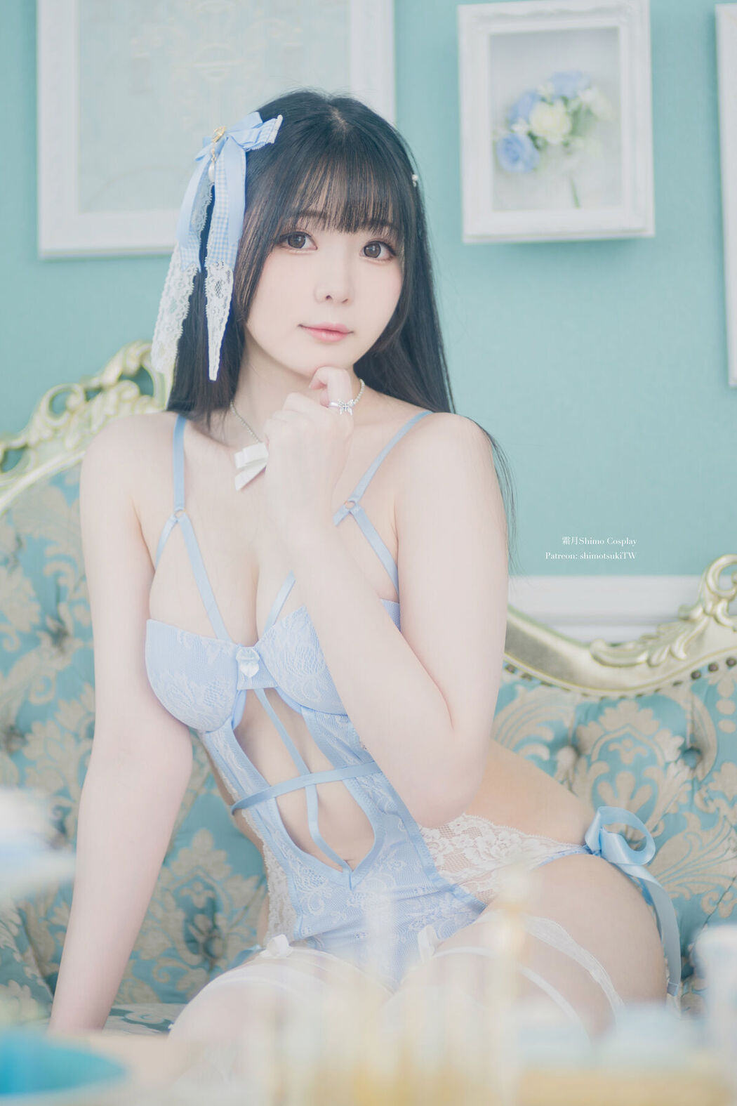 Coser@霜月shimo – Blue Lingerie