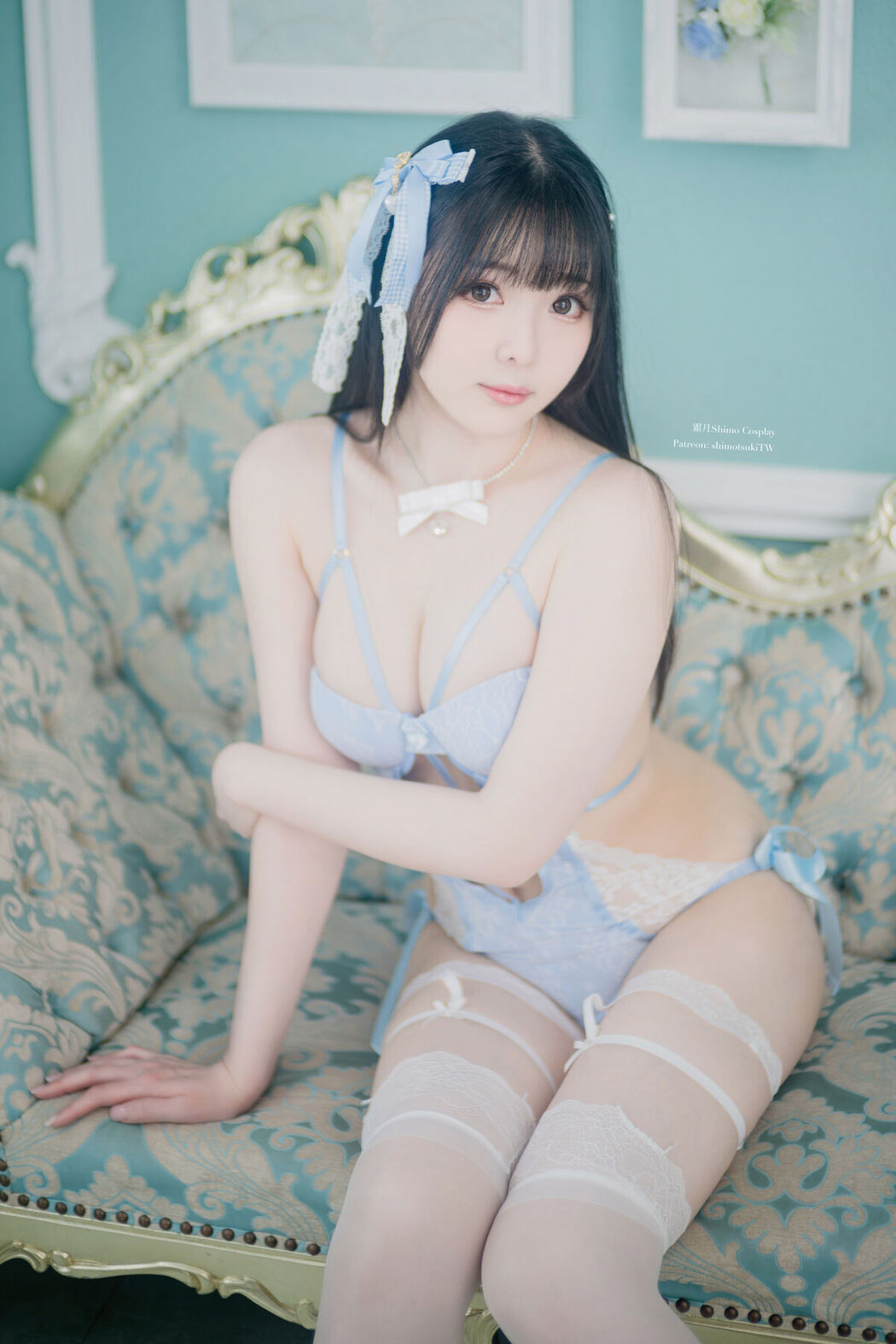 Coser@霜月shimo – Blue Lingerie