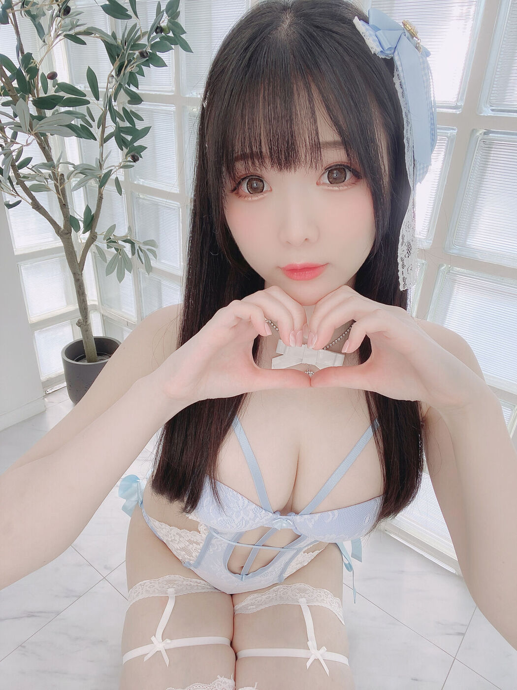Coser@霜月shimo – Blue Lingerie