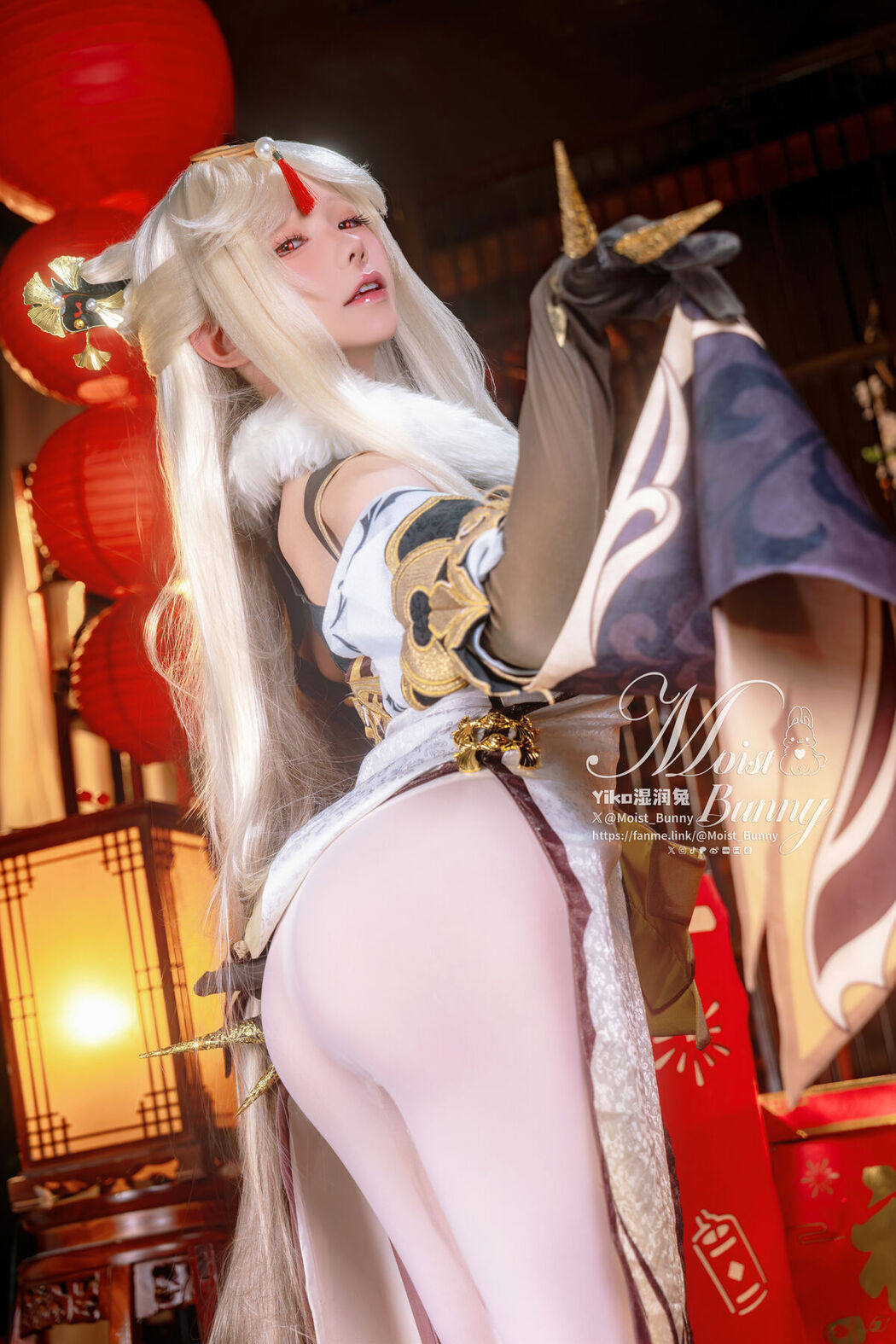 Coser@黏黏团子兔 – 金蛇来财 凝光贺岁 Good Night Kiss