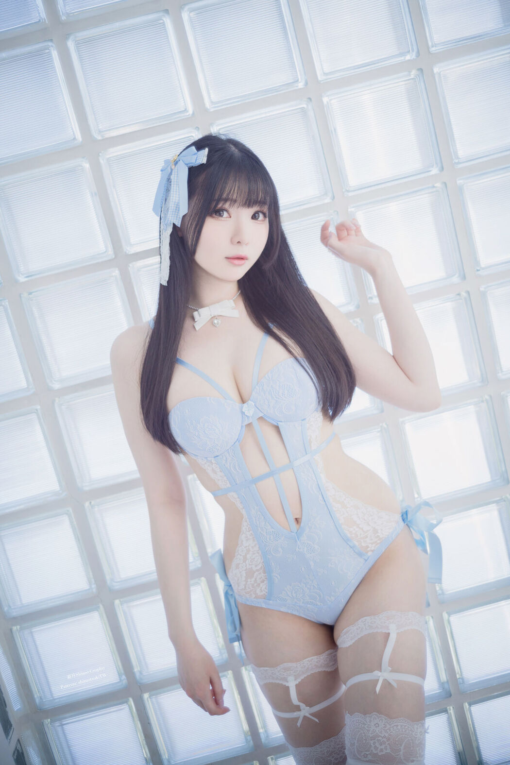 Coser@霜月shimo – Blue Lingerie