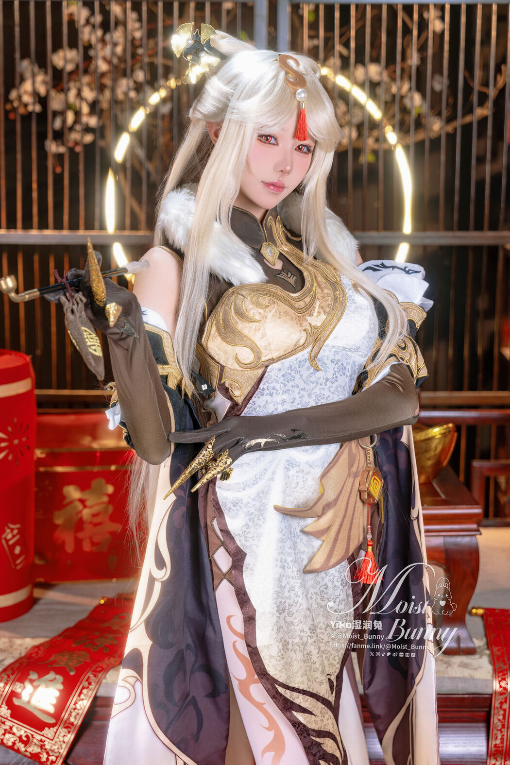 Coser@黏黏团子兔 – 金蛇来财 凝光贺岁 Good Night Kiss