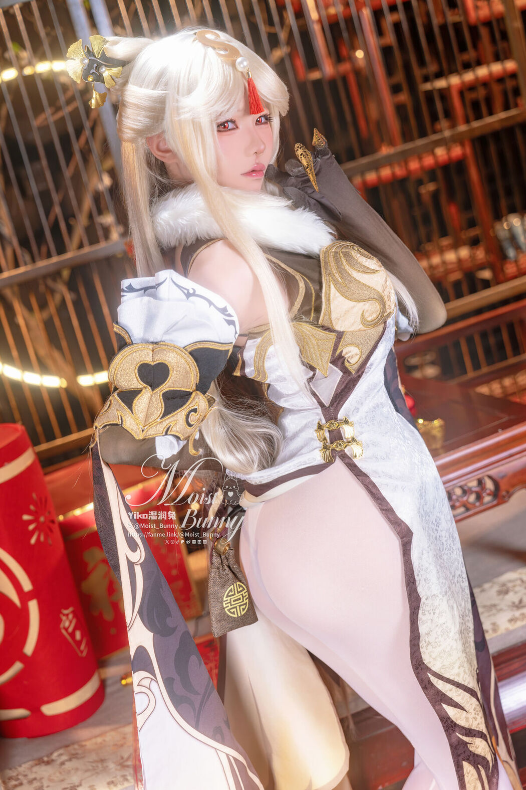 Coser@黏黏团子兔 – 金蛇来财 凝光贺岁 Good Night Kiss