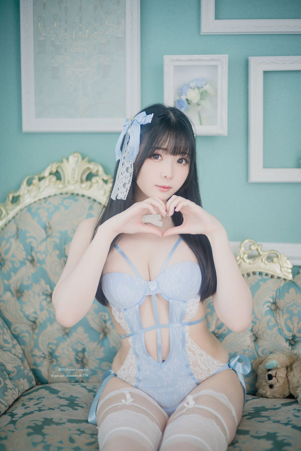 Coser@霜月shimo – Blue Lingerie