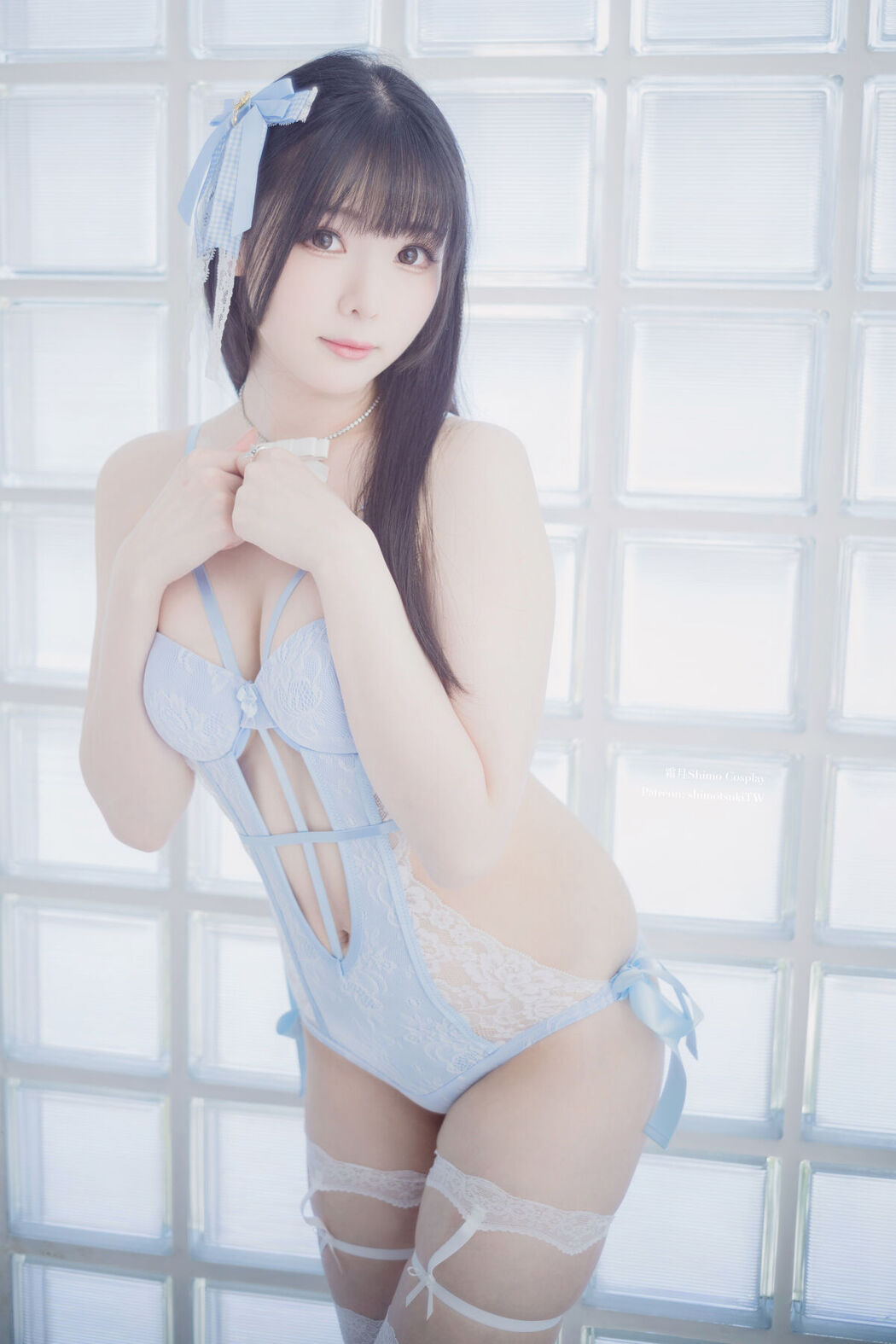 Coser@霜月shimo – Blue Lingerie