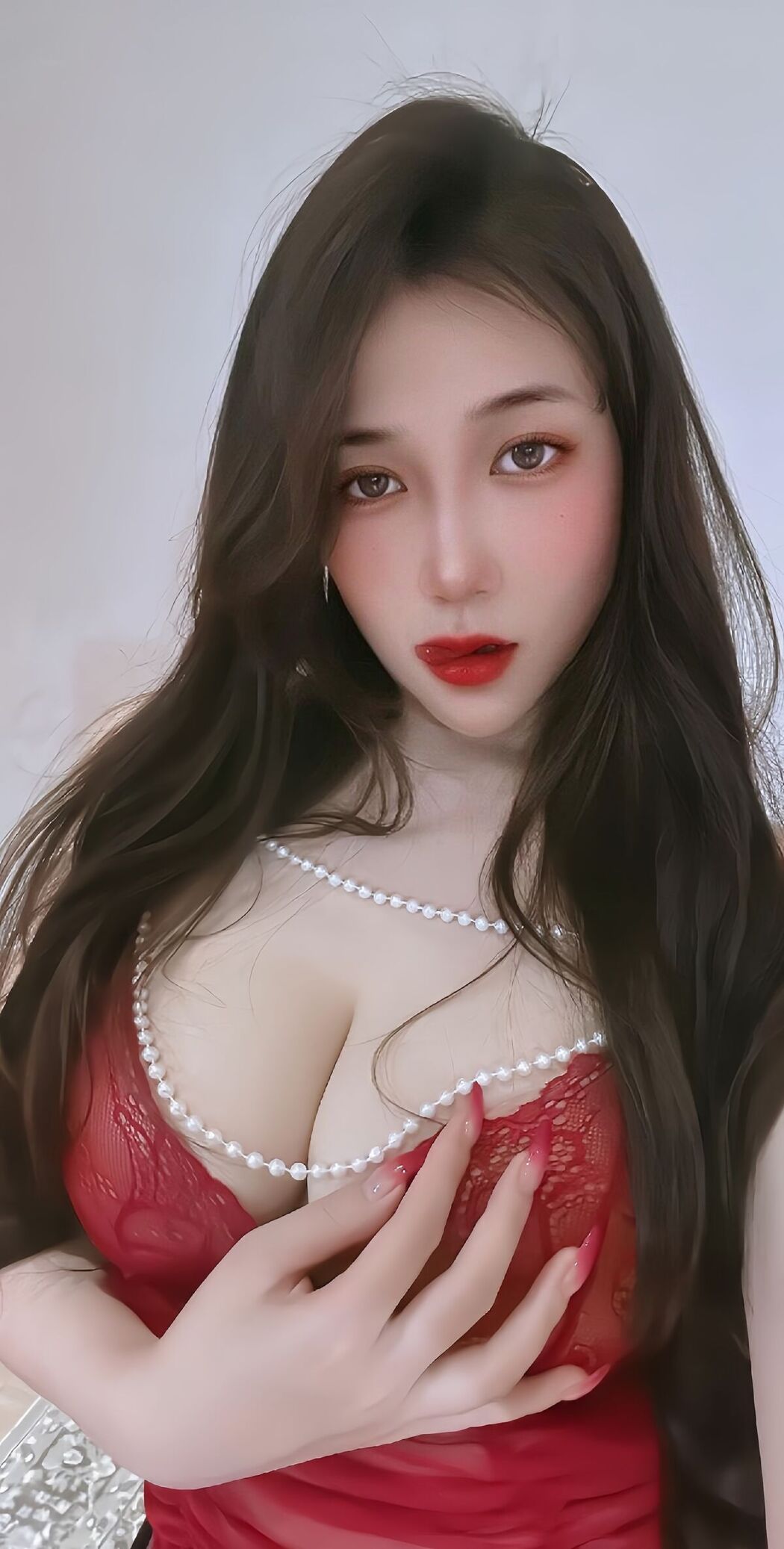 Ke Ke Xi YYY 可可西yyy &#8211; 红色情趣蕾丝连体