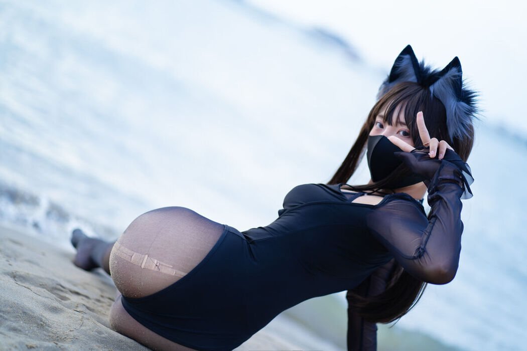 Coser@职业奶妈三水子 – 黑丝泳装