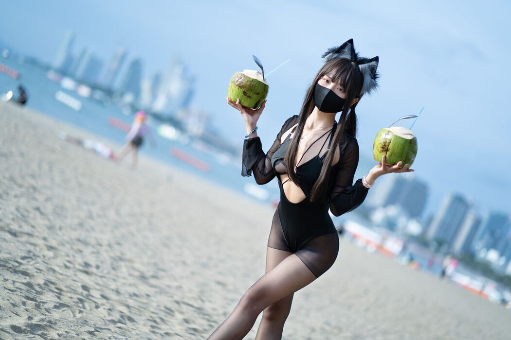 Coser@职业奶妈三水子 – 黑丝泳装
