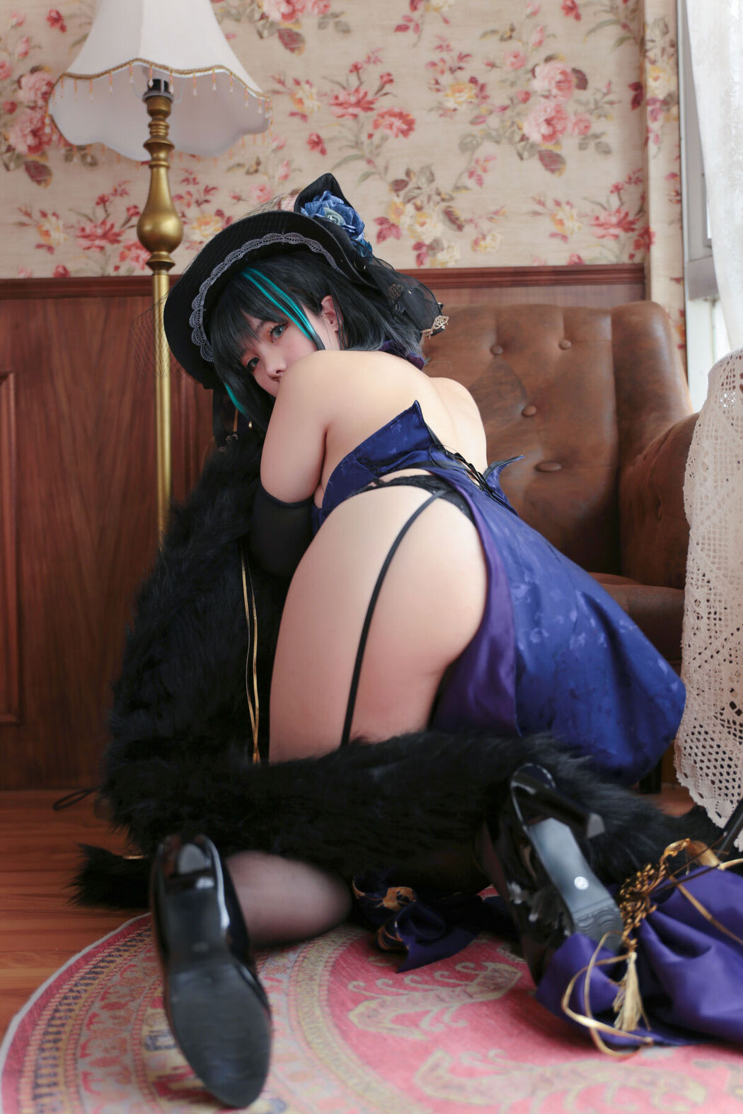 Coser@魅瞳Meroko – 魅瞳柴郡旗袍