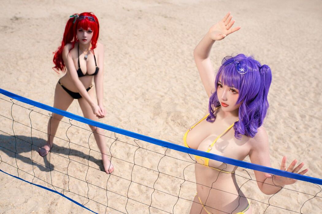 Coser@隼隼子 And 刺青Poi – 沙滩排球 (41P)