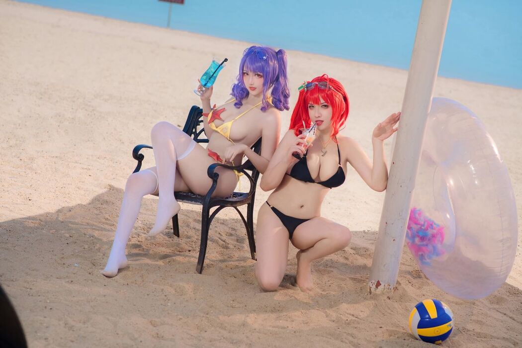 Coser@隼隼子 And 刺青Poi – 沙滩排球 (41P)