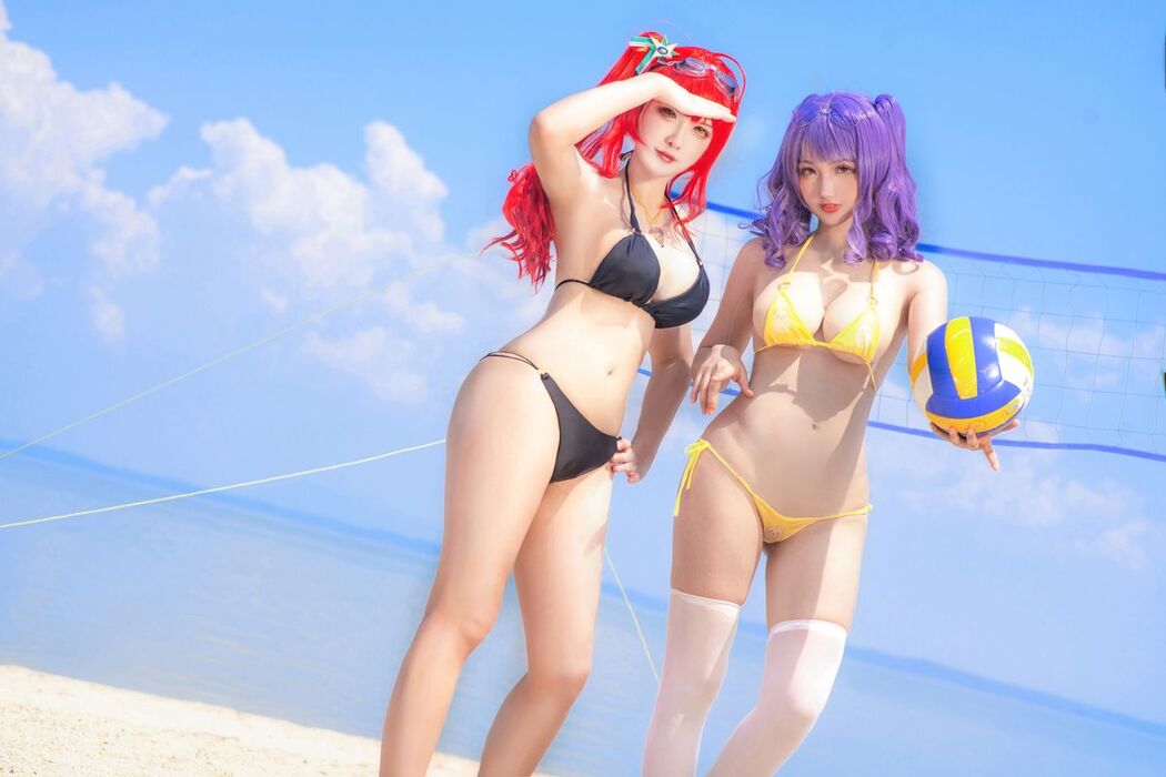Coser@隼隼子 And 刺青Poi – 沙滩排球 (41P)