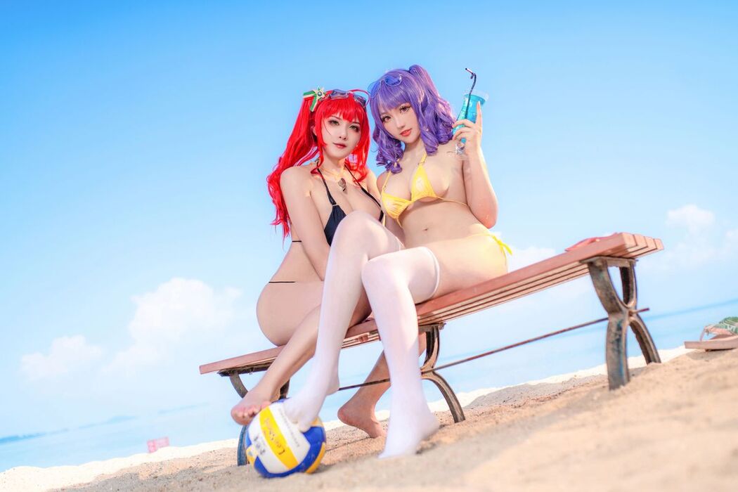 Coser@隼隼子 And 刺青Poi – 沙滩排球 (41P)