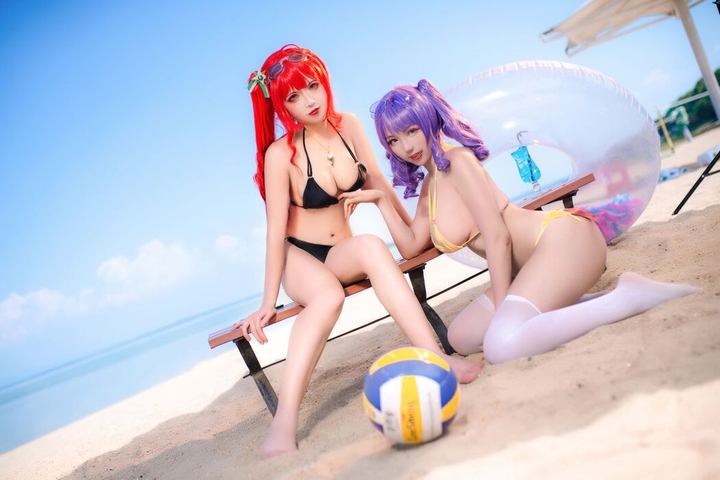 Coser@隼隼子 And 刺青Poi – 沙滩排球 (41P)