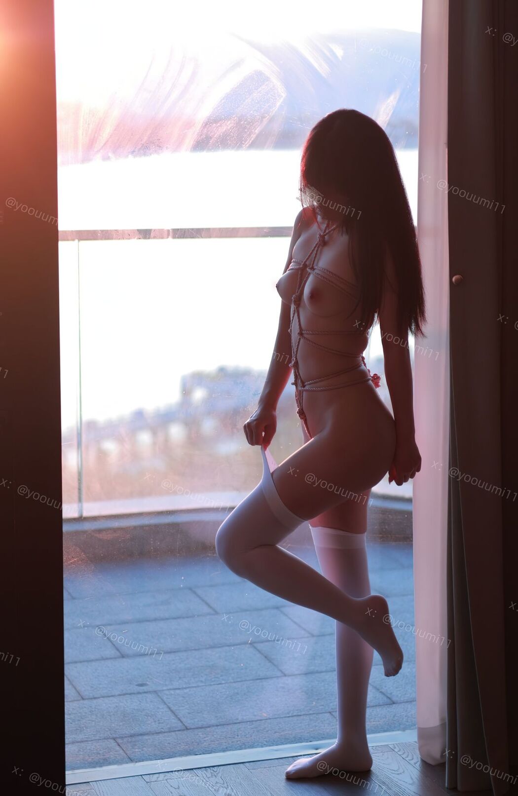 Coser@优米 &#8211; 新作JK露出 男厕户外露出 Part1 (62P &#8211; 1V)