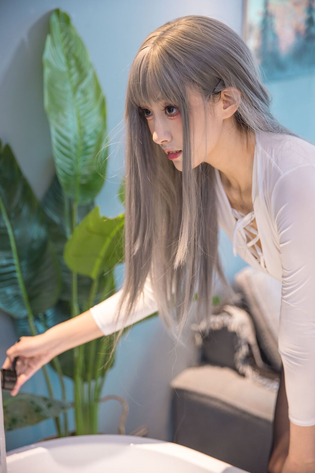Coser@冬马路纱 &#8211; 浴缸湿身黑丝 (24P)