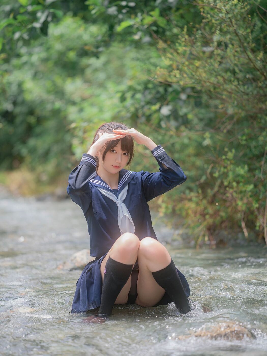 Coser@NAGISA魔物喵 – 川で水遊び Part1 (56P)