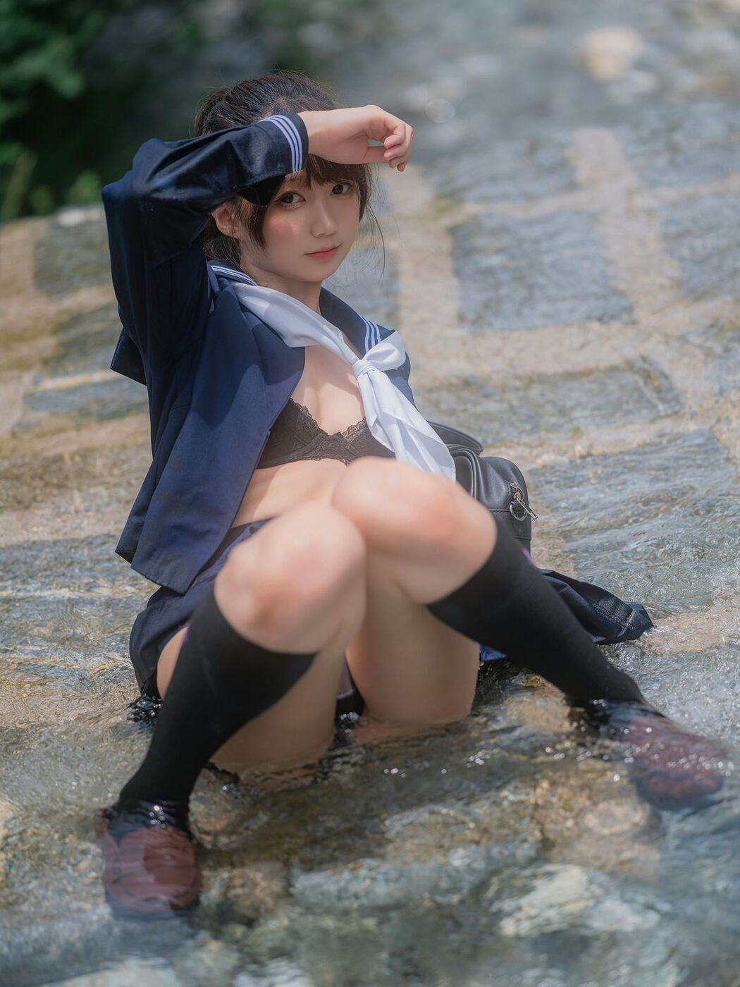 Coser@NAGISA魔物喵 – 川で水遊び Part2 (56P)
