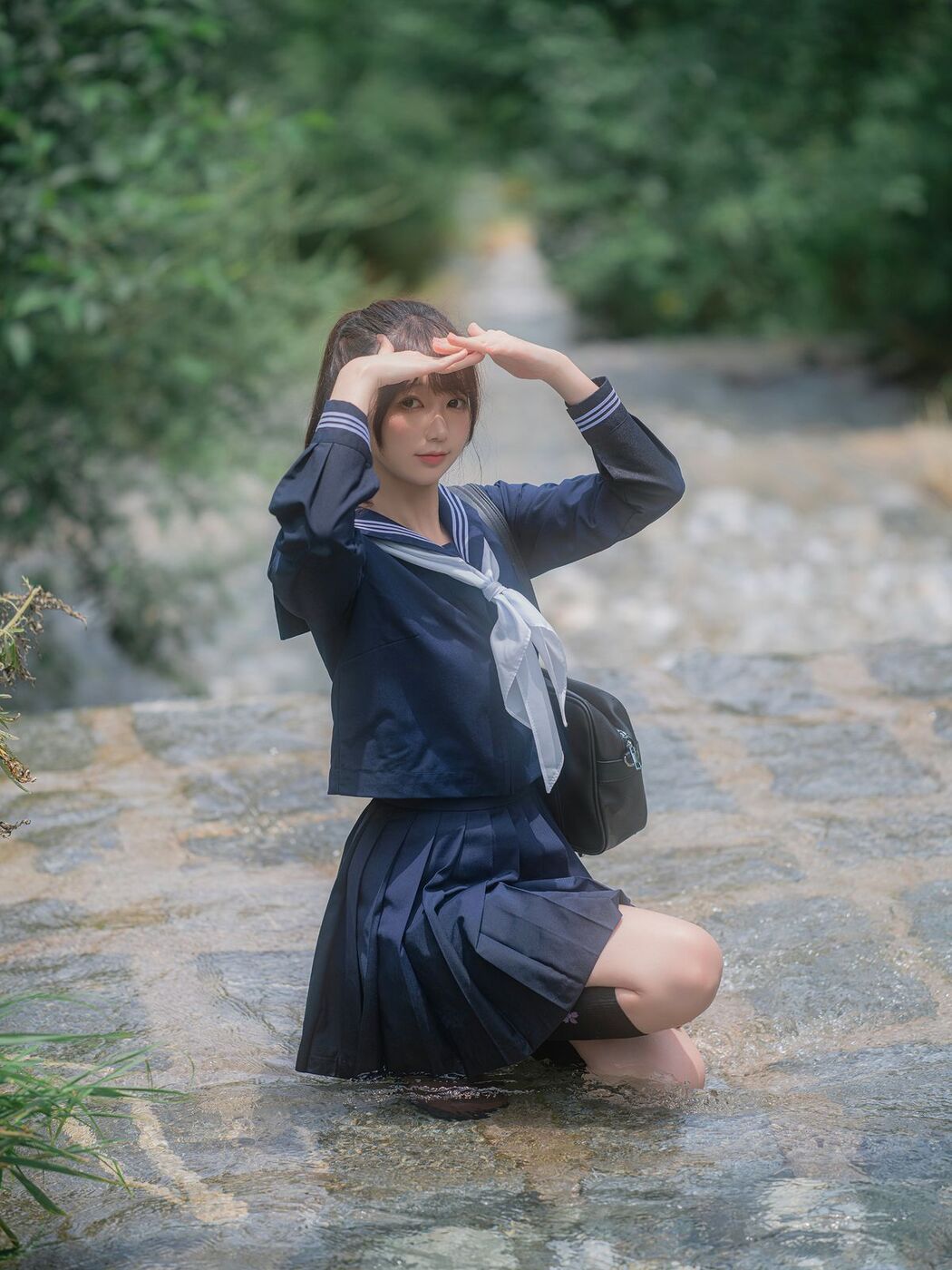 Coser@NAGISA魔物喵 – 川で水遊び Part1 (56P)
