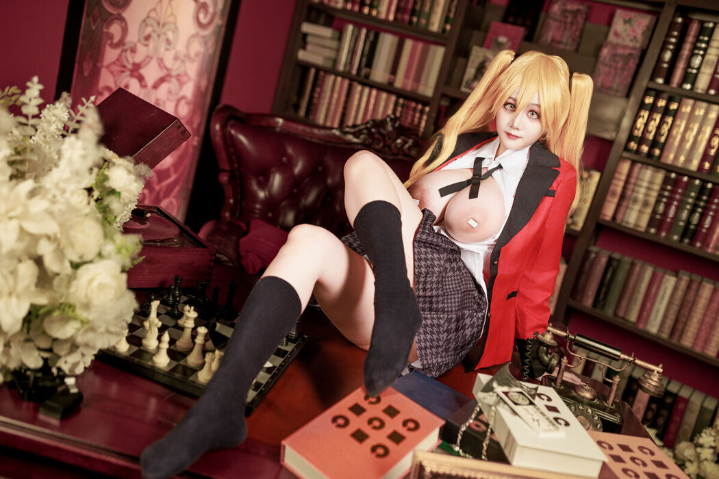 Coser@阿雪雪 – 狂赌之渊 早乙女芽亚里 制服 (90P)