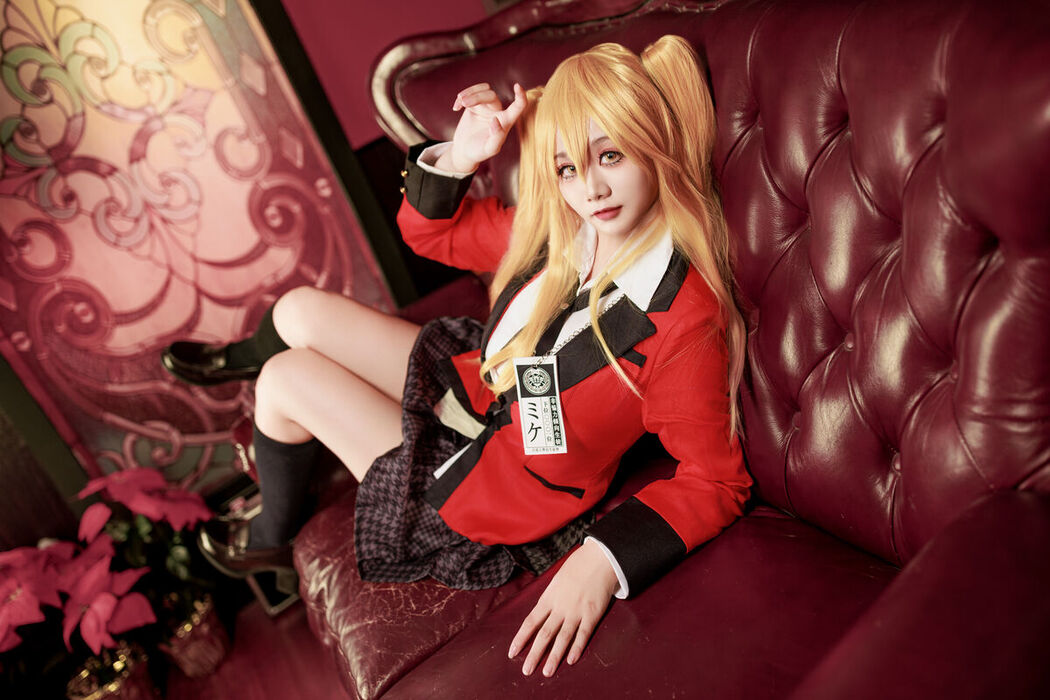 Coser@阿雪雪 – 狂赌之渊 早乙女芽亚里 制服 (90P)