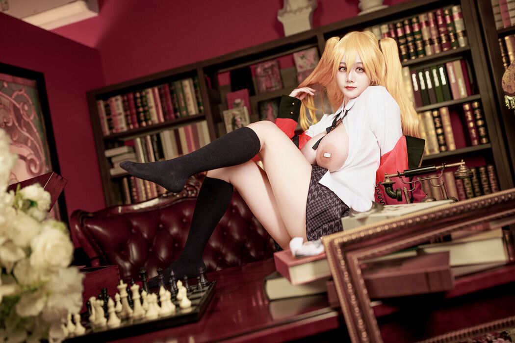 Coser@阿雪雪 – 狂赌之渊 早乙女芽亚里 制服 (90P)