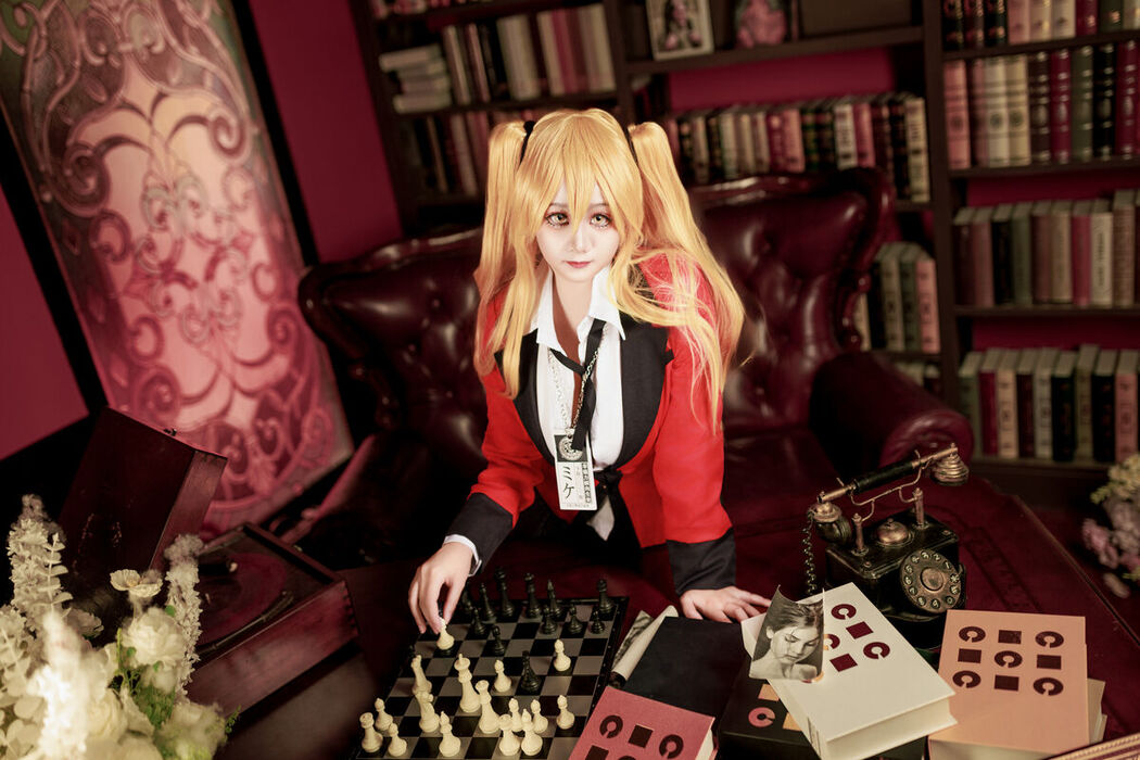 Coser@阿雪雪 – 狂赌之渊 早乙女芽亚里 制服 (90P)