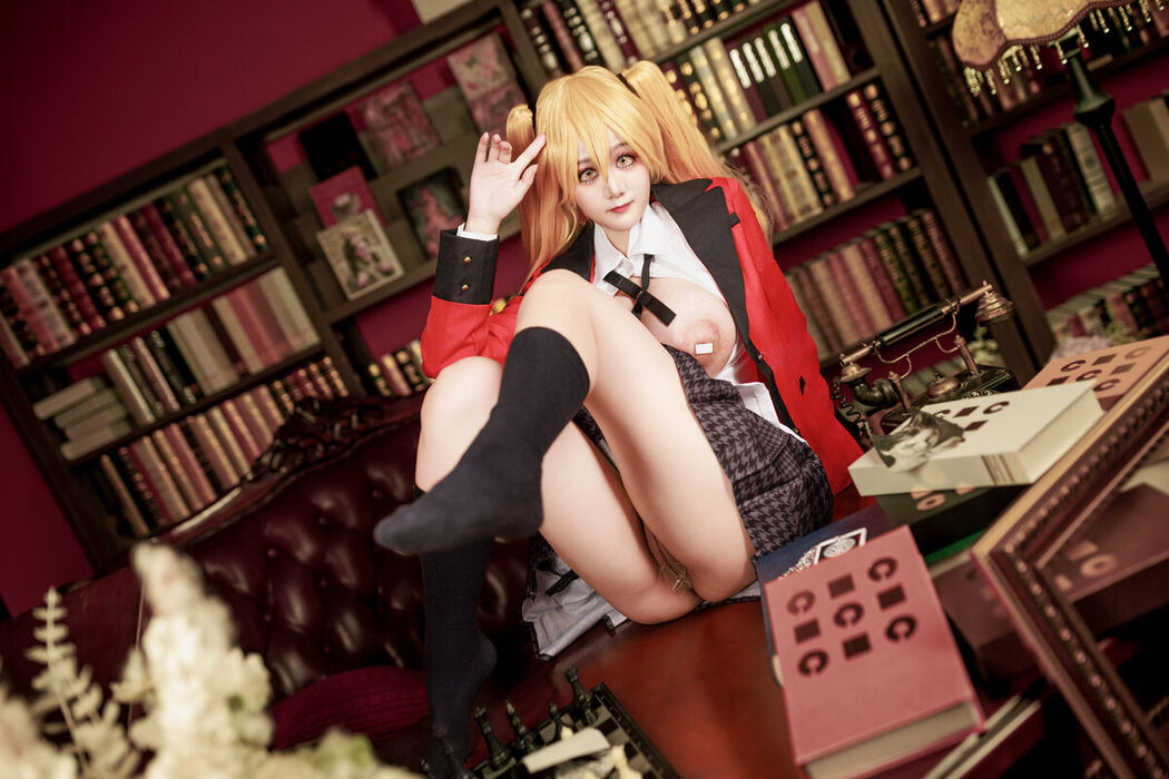 Coser@阿雪雪 – 狂赌之渊 早乙女芽亚里 制服 (90P)