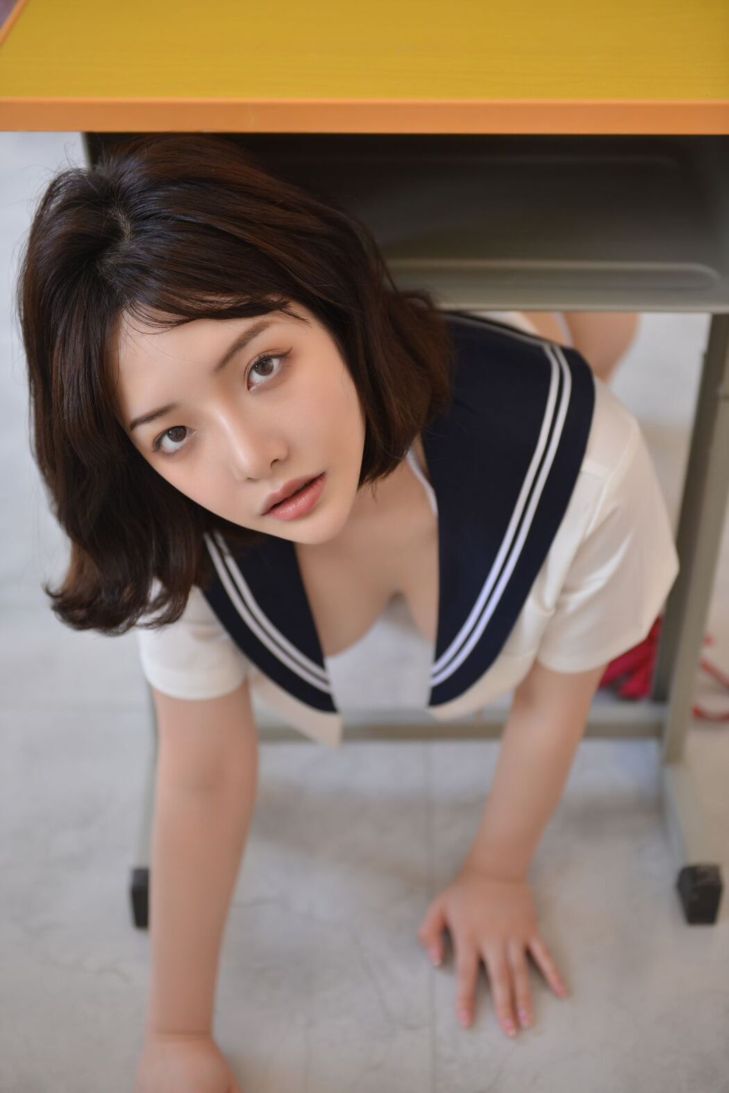 Coser@雯妹不讲道理 &#8211; 教室学生制服 (49P)