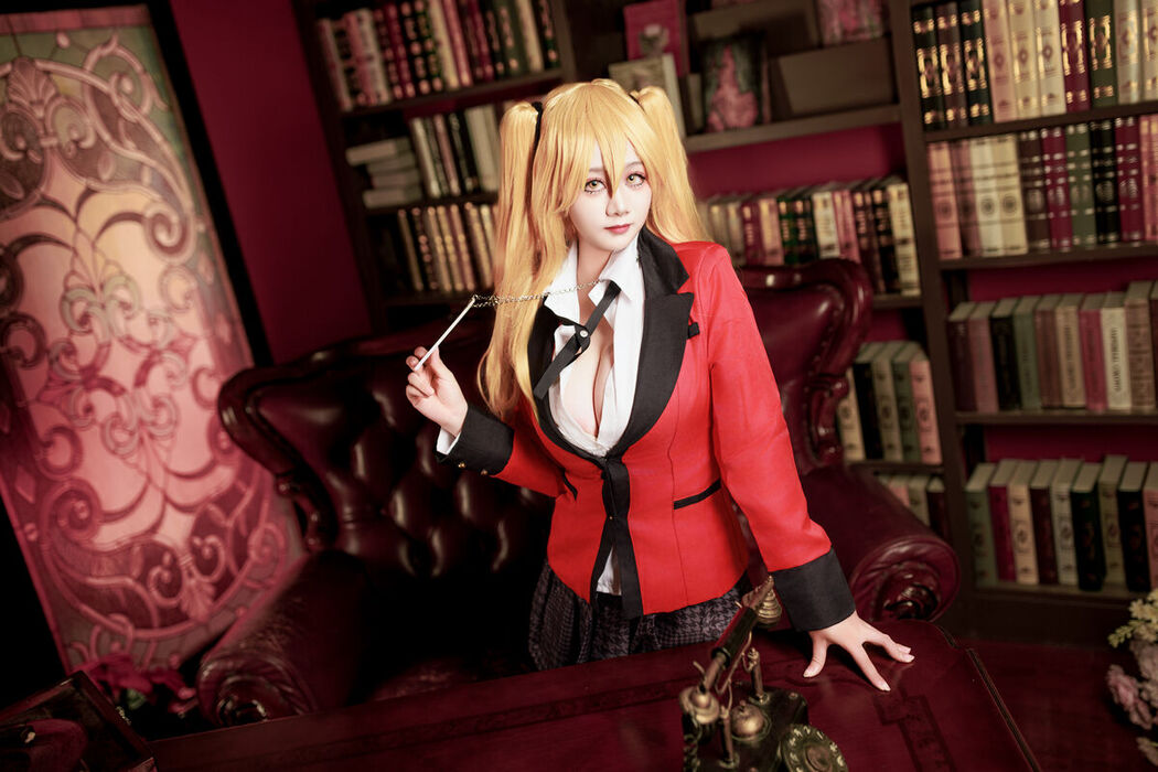 Coser@阿雪雪 – 狂赌之渊 早乙女芽亚里 制服 (90P)