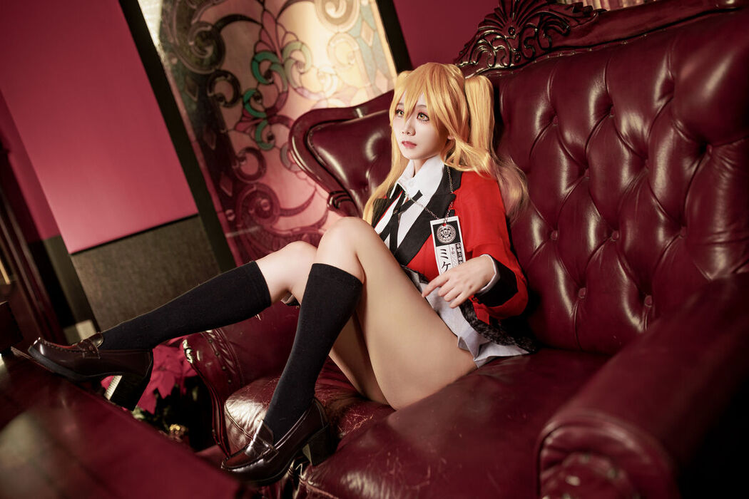 Coser@阿雪雪 – 狂赌之渊 早乙女芽亚里 制服 (90P)