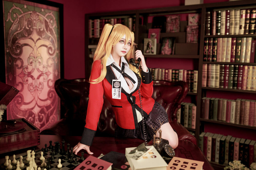 Coser@阿雪雪 – 狂赌之渊 早乙女芽亚里 制服 (90P)