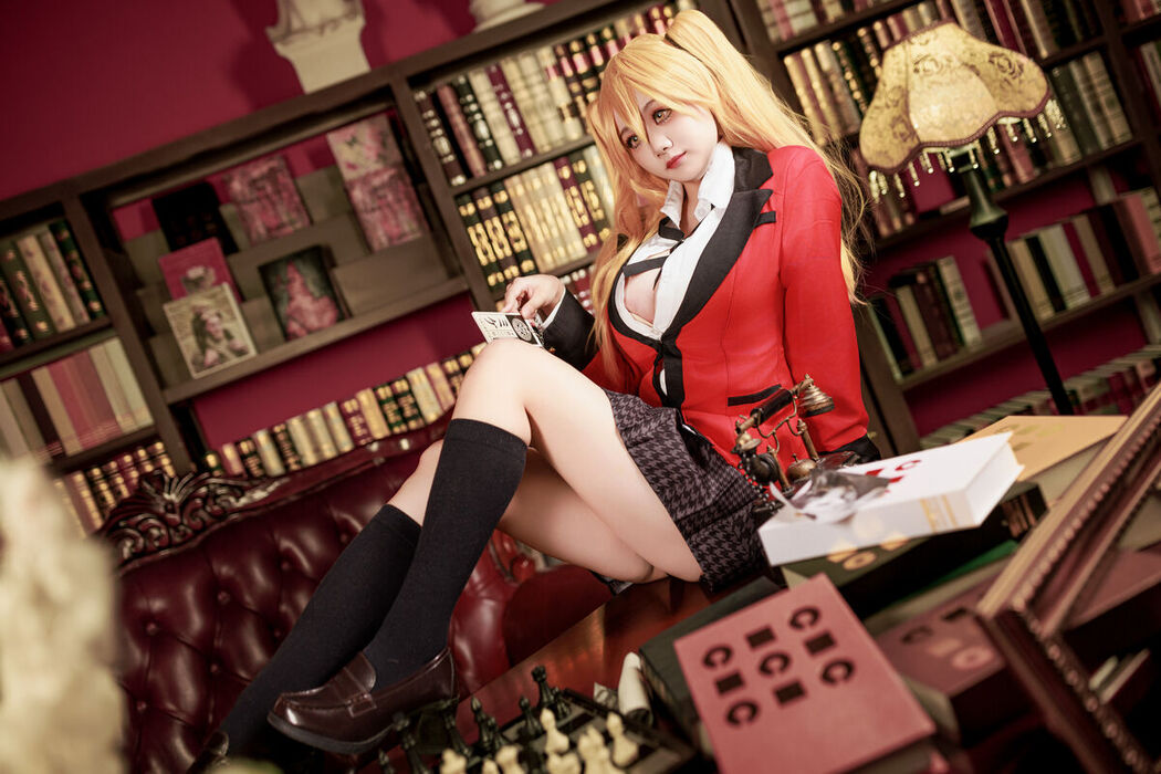 Coser@阿雪雪 – 狂赌之渊 早乙女芽亚里 制服 (90P)