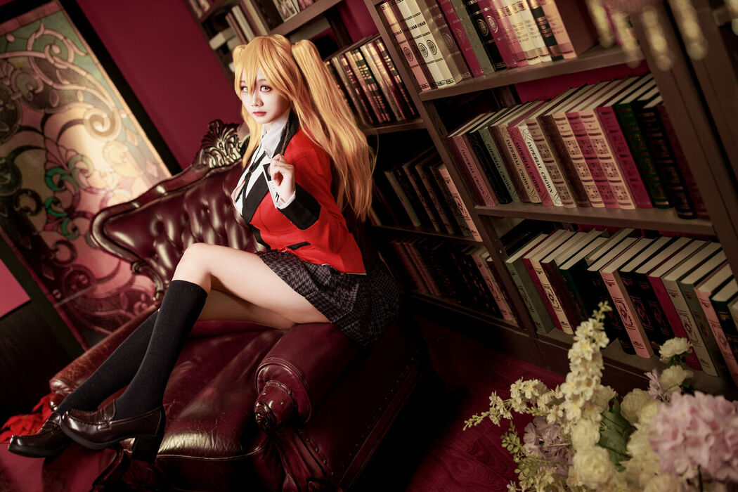 Coser@阿雪雪 – 狂赌之渊 早乙女芽亚里 制服 (90P)