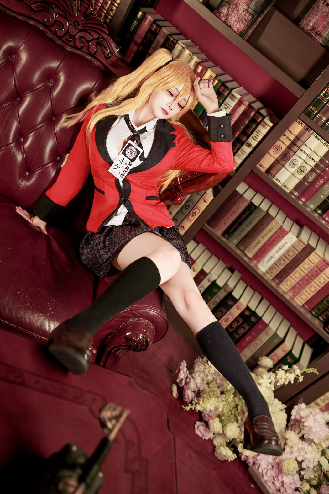 Coser@阿雪雪 – 狂赌之渊 早乙女芽亚里 制服 (90P)