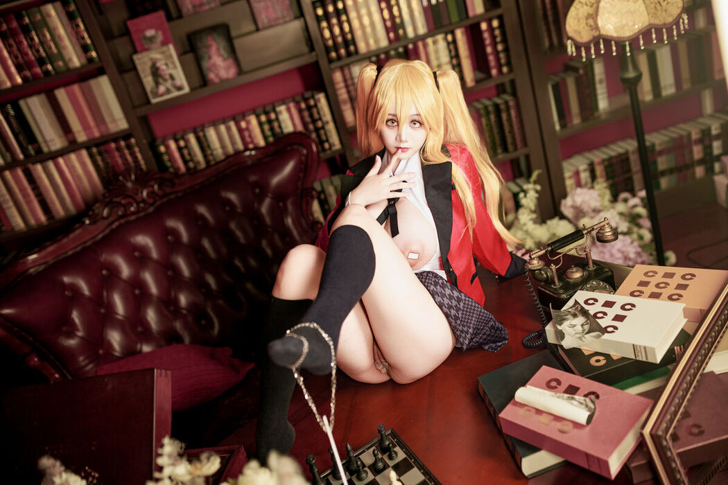 Coser@阿雪雪 – 狂赌之渊 早乙女芽亚里 制服 (90P)