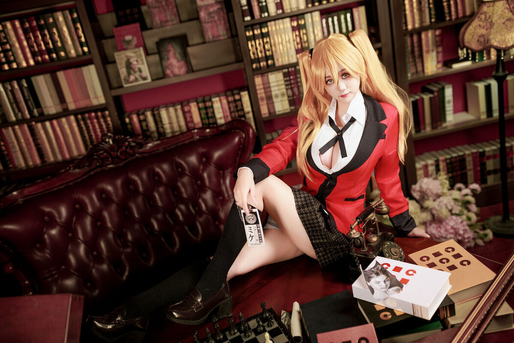 Coser@阿雪雪 – 狂赌之渊 早乙女芽亚里 制服 (90P)
