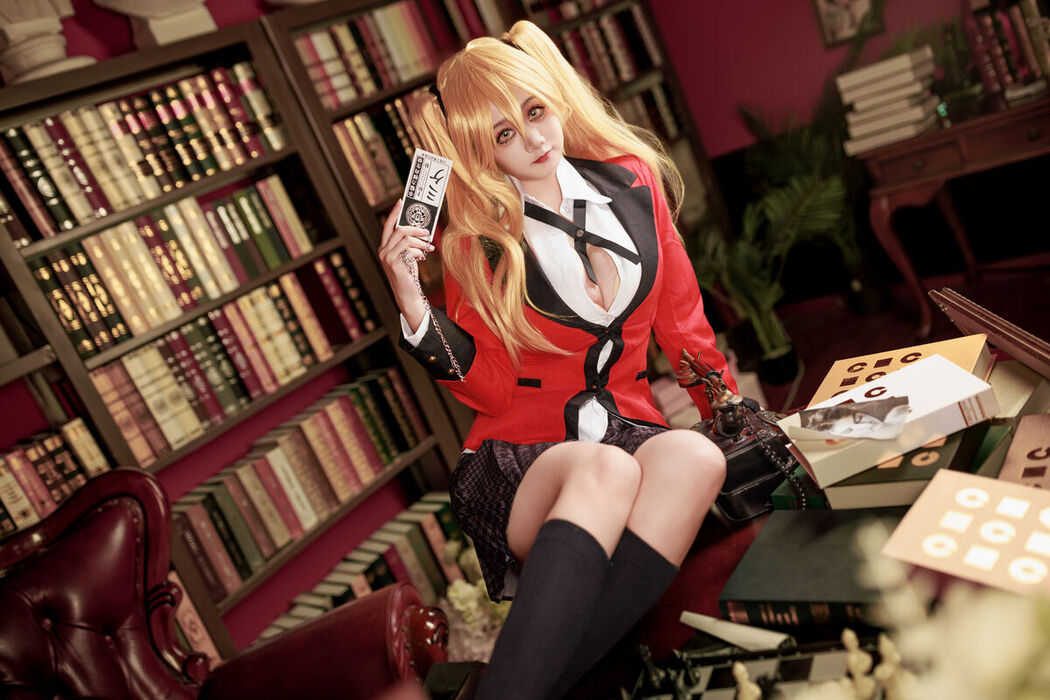 Coser@阿雪雪 – 狂赌之渊 早乙女芽亚里 制服 (90P)