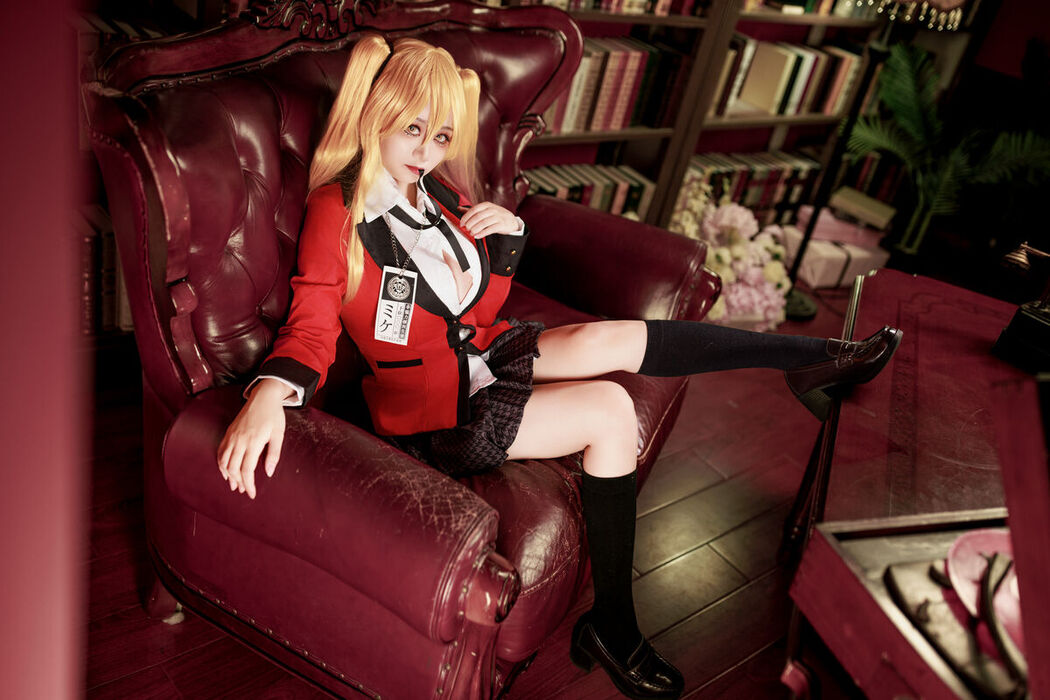 Coser@阿雪雪 – 狂赌之渊 早乙女芽亚里 制服 (90P)