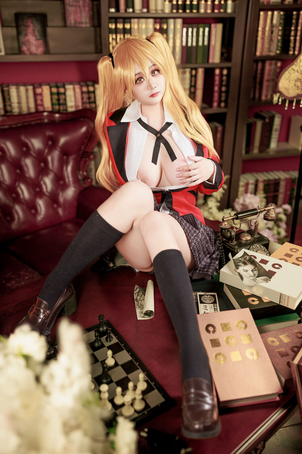 Coser@阿雪雪 &#8211; 狂赌之渊 早乙女芽亚里 制服 (90P)