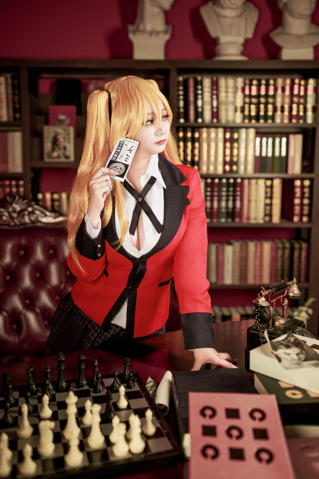 Coser@阿雪雪 – 狂赌之渊 早乙女芽亚里 制服 (90P)