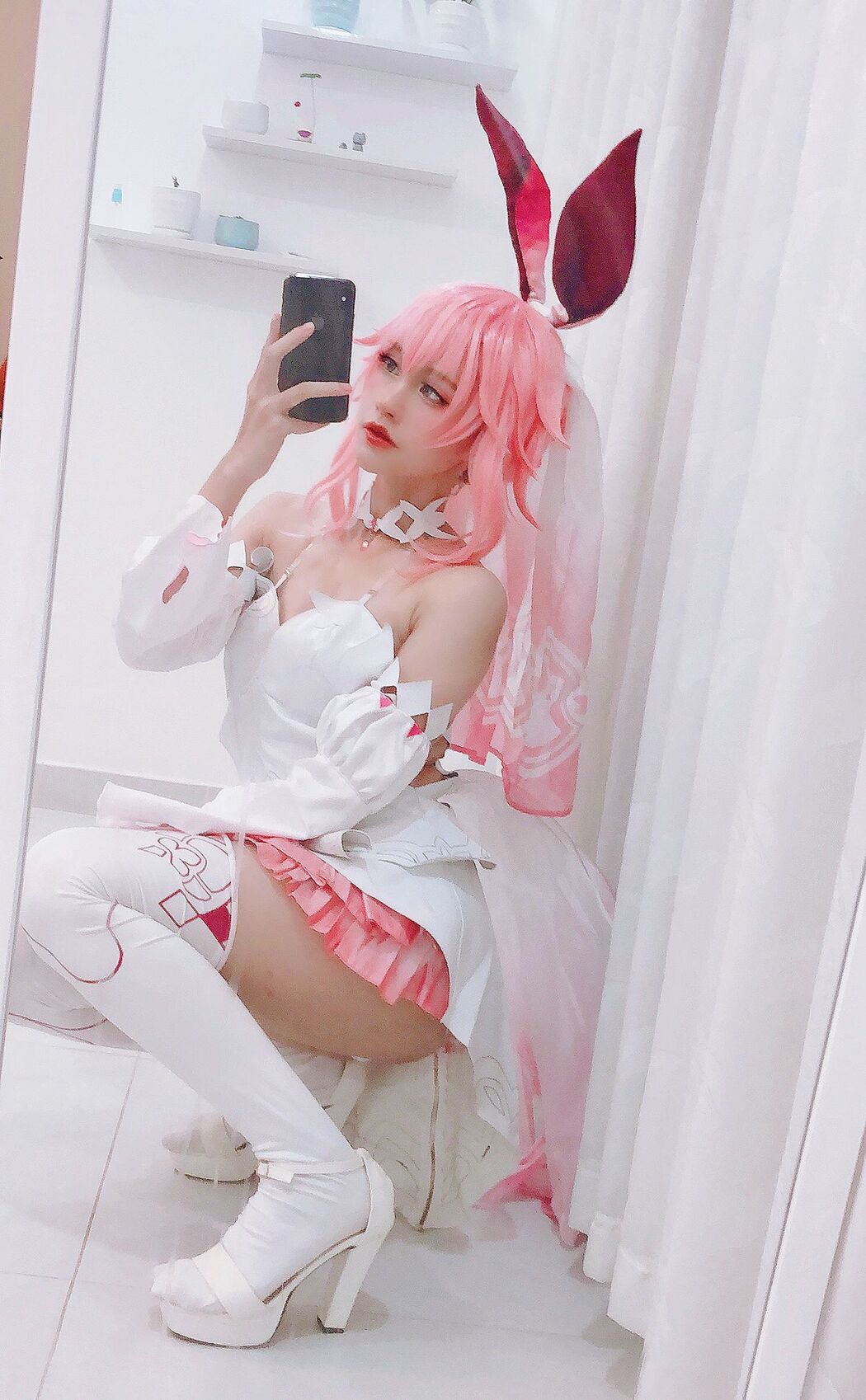 Coser@PingPing – Yae Sakura Wedding Dress (14P – 1V)