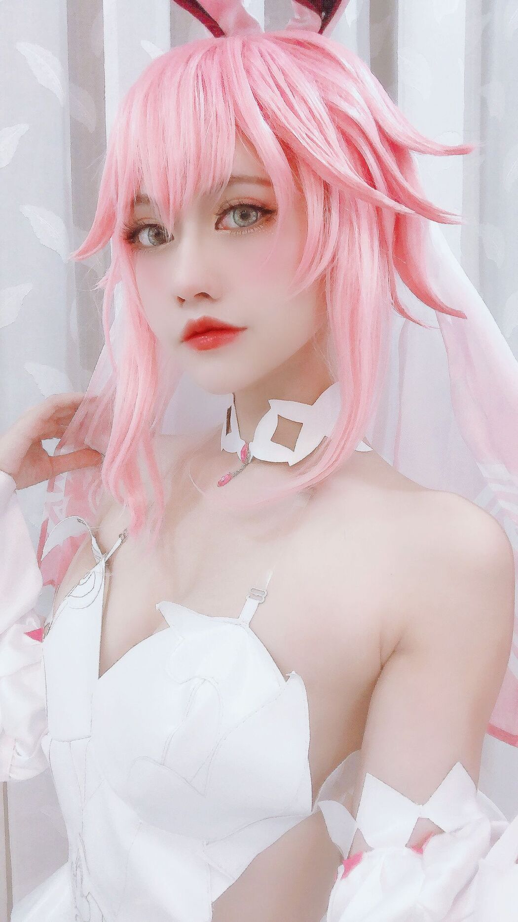 Coser@PingPing – Yae Sakura Wedding Dress (14P – 1V)